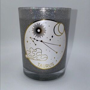 Taurus Glitter Candle Constellation Design